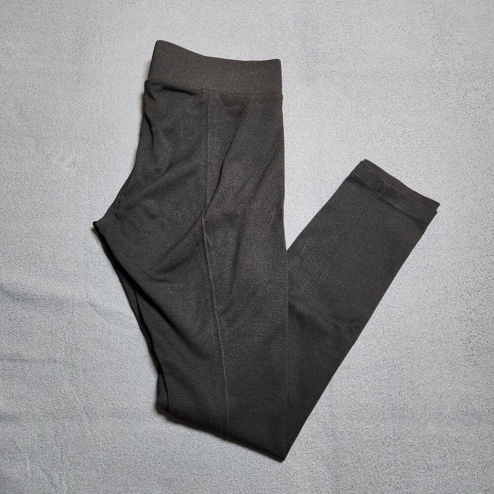 WHBM Pants Women S Black Low Rise Pull On Elastic Waist Slim Straight - Picture 2 of 10
